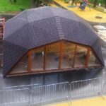 Строительство беседки Квадросфера в парке Фили